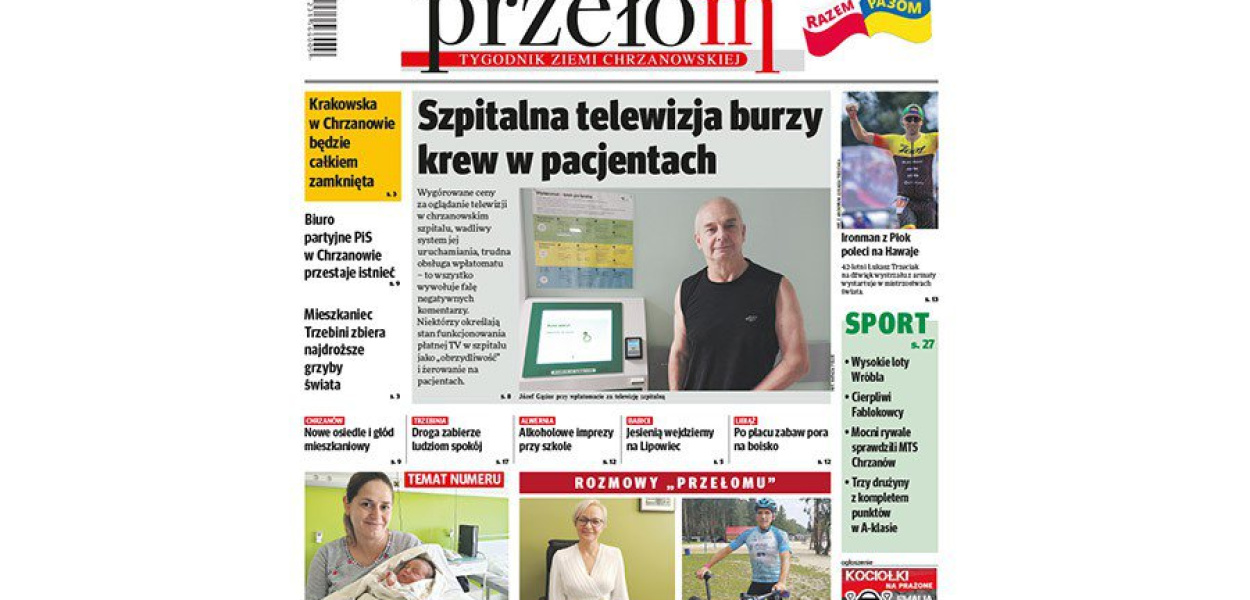 Okładka najnowszego wydania tygodnika Przełom