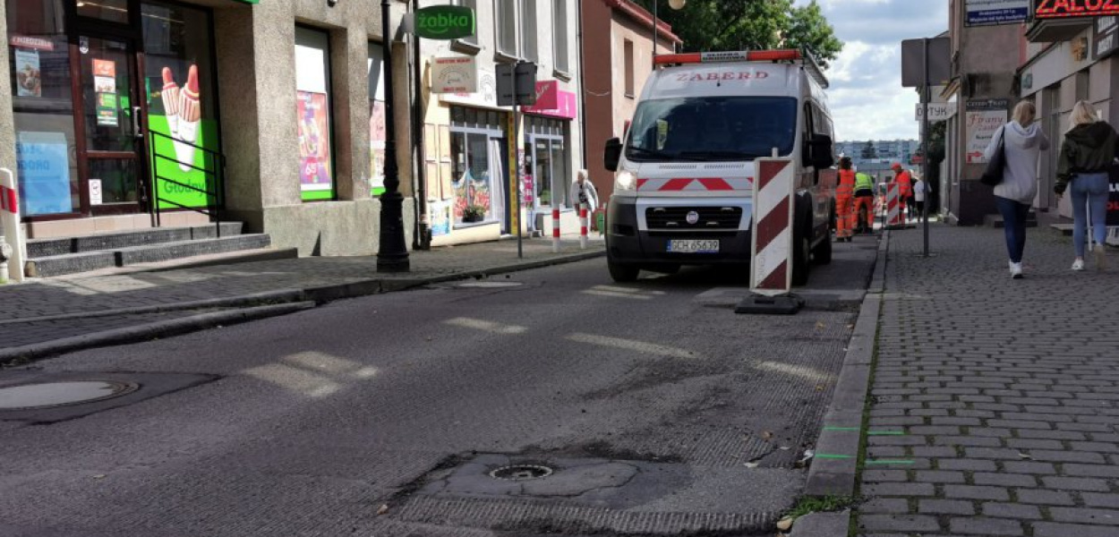 Na ul. Krakowksiej w Chrzanowie trwa remont drogi