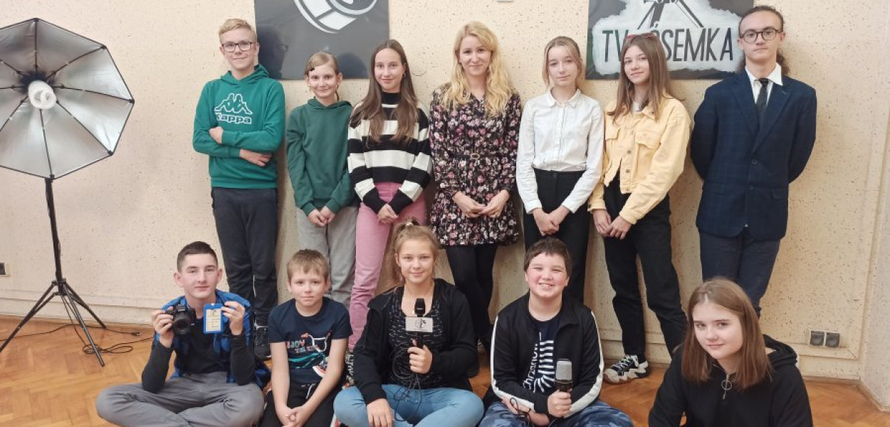 Ekipa szkolnej telewizji TV Ósemka. Fot. NF