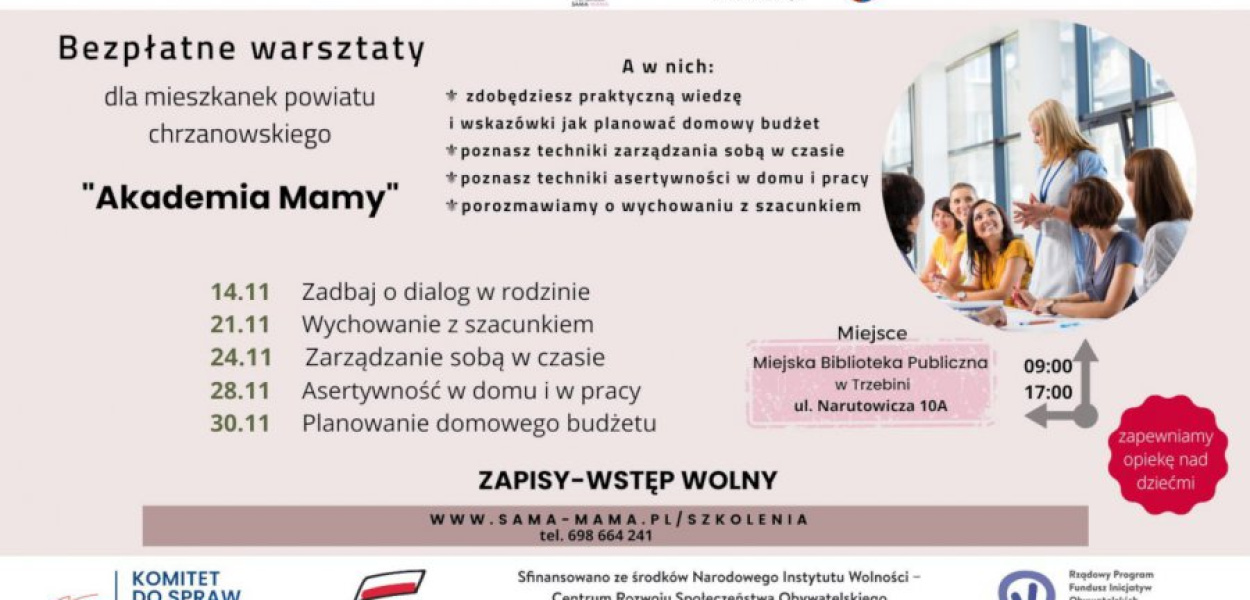 Panie mogą wziąć udział w bezpłatnych warsztatach