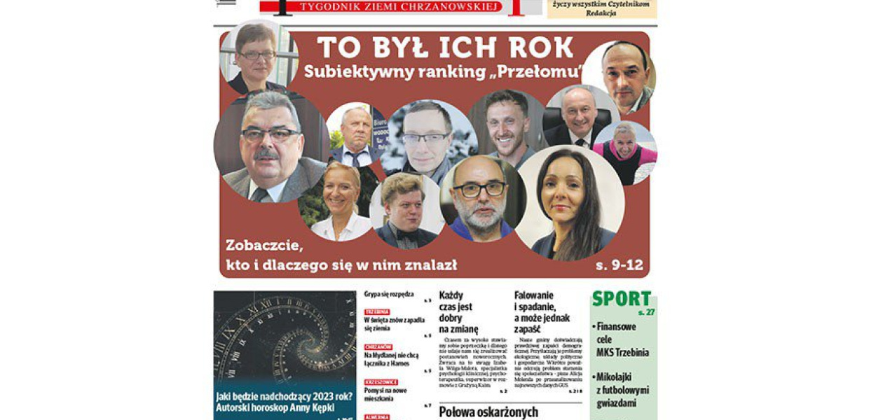 Okładka 52. numeru tygodnika &quot;Przełom&quot;