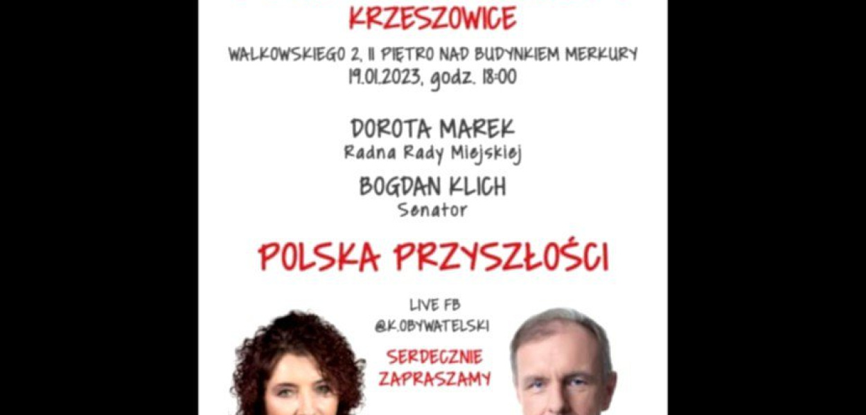 W czwartek w Kreszowicach odbędzie się spotkanie z senatorem Bogdanem Klichem
