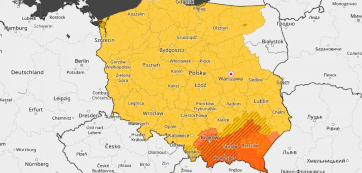 W piątek może wrócić zima. Screen ze strony IMGW