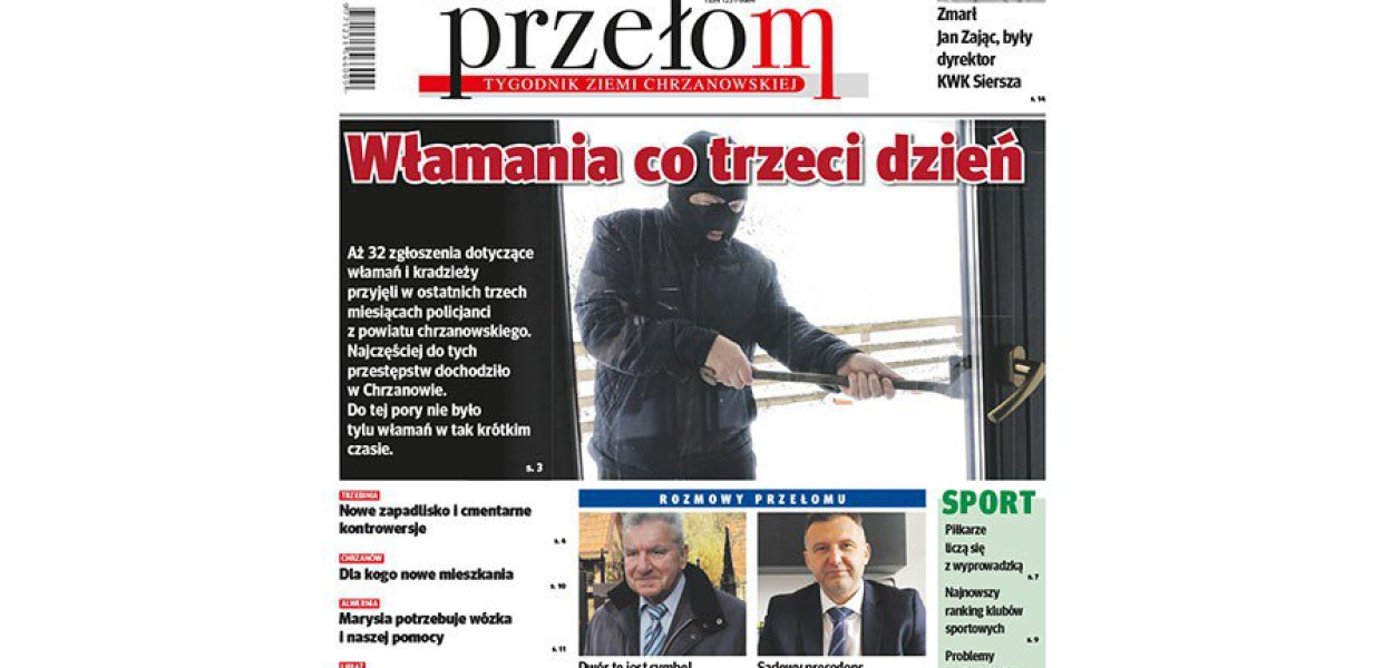 Okładka tygodnika &quot;Przełom&quot; 4/2023