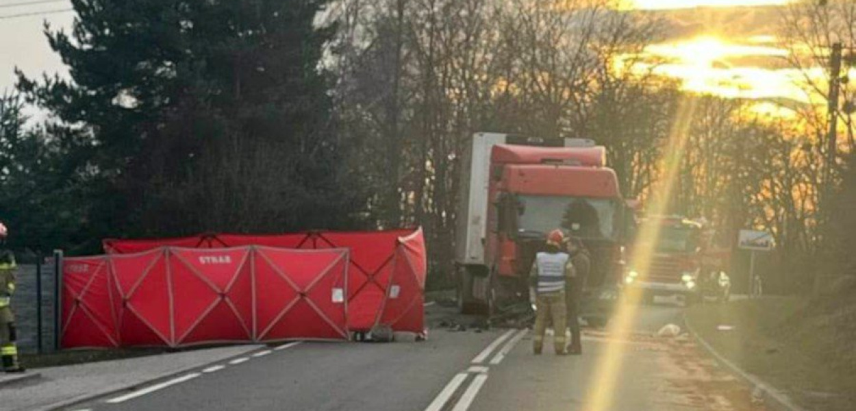 W piątek po południu doszło do śmiertelnego wypadku w Libiążu. FOT. OSP Moczydło