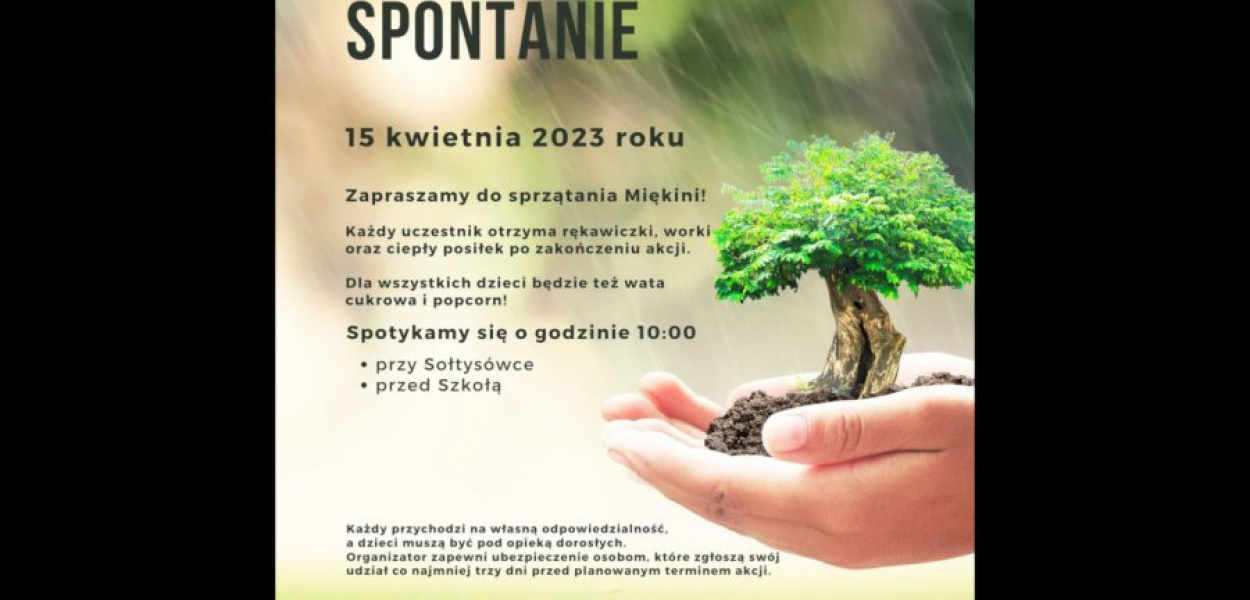 W sobotę 15 kwietnia można wziąć udział w sprzątaniu Miękini