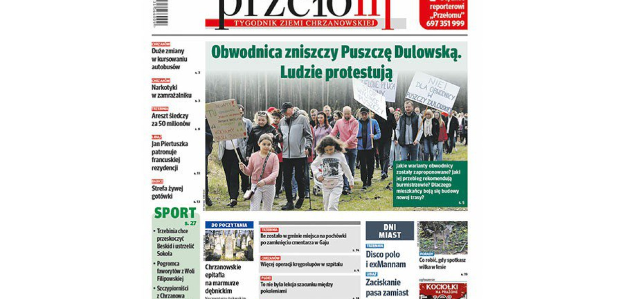 Okładka 16. numeru tygodnika &quot;Przełom&quot;