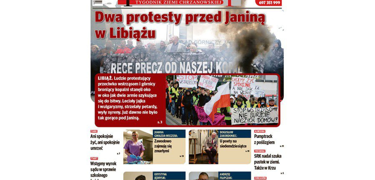 Okładka 17. numeru Tygodnika Ziemi Chrzanowskiej &quot;Przełom&quot;