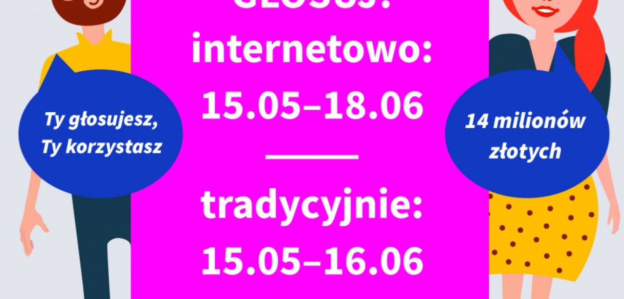 Plakat promujący Budżet Obywatelski Województwa Małopolskiego 