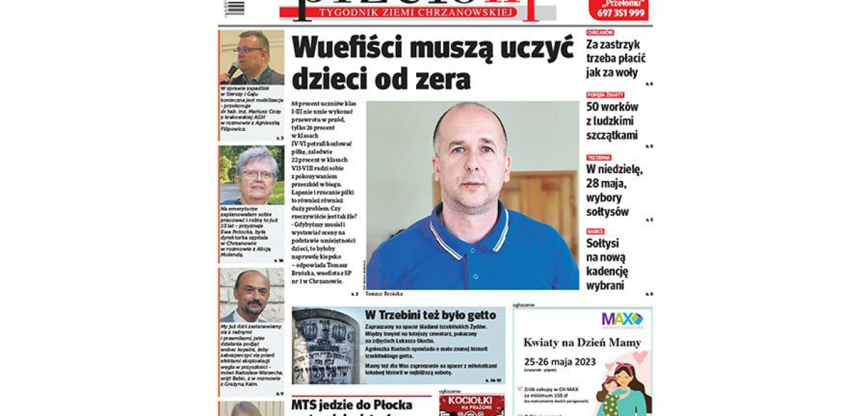 Okładka 20. numeru tygodnika &quot;Przełom&quot;