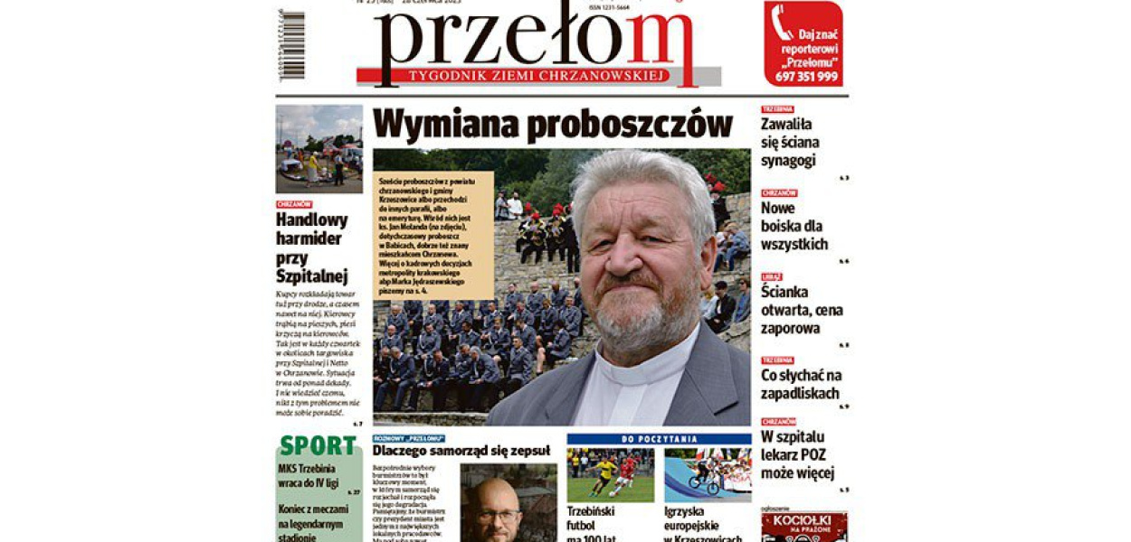 Okładka tygodnika &quot;Przełom&quot; nr 25