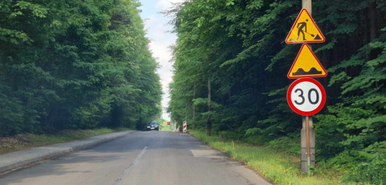Remont ul. Jana Pawła II w kierunku Eletrowni Siersza