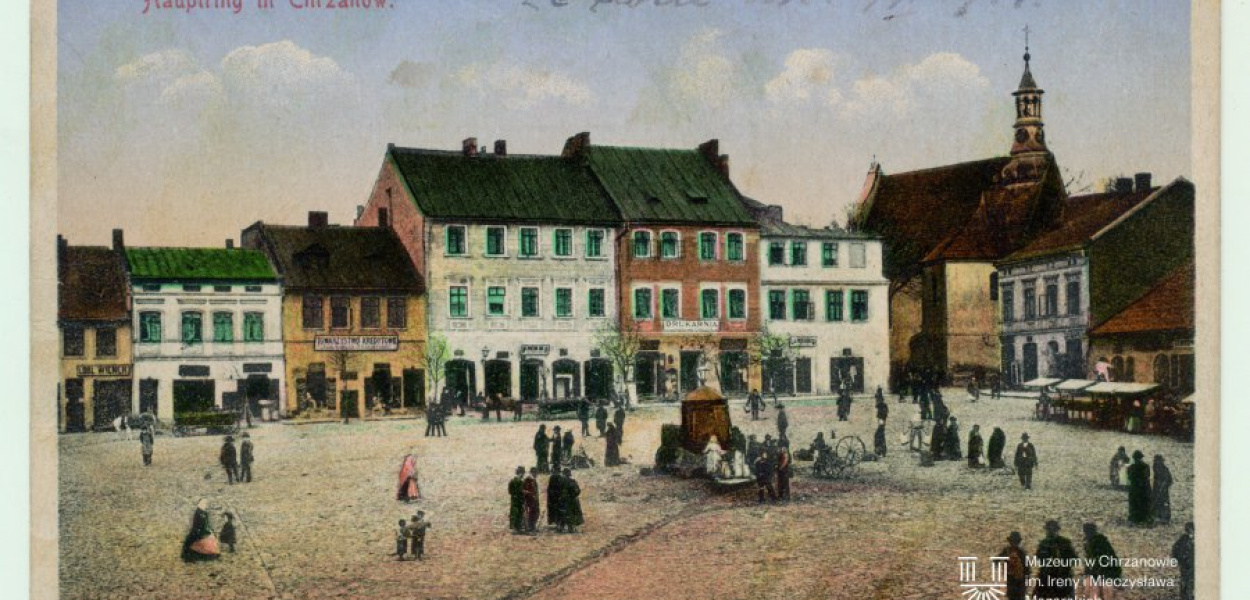 Rynek w Chrzanowie. Pocztówka ze zbiorów chrzanowskiego Muzeum