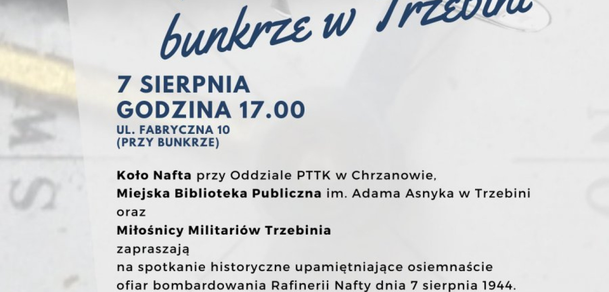 Plakat dorocznego spotkania przy bunkrze w Trzebini