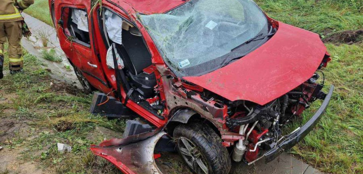 W niedzielę na A4 na wysokości Rudna doszło do wypadku. FOT. OSP Tenczynek 