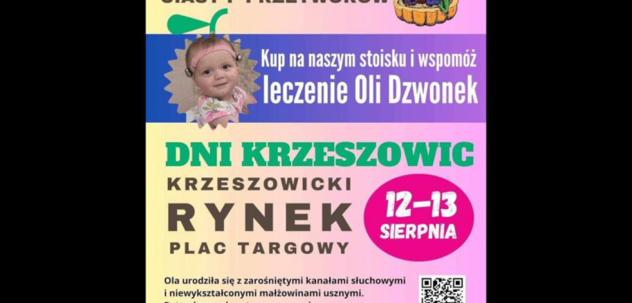 W sobotę i niedzielę w Krzeszowicach każdy będzie mógł kupić ciastko i wesprzeć leczenie Oli Dzwonek