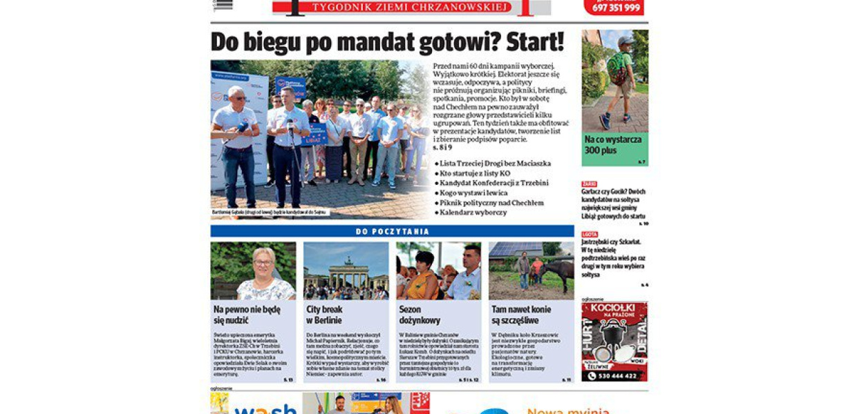 Okładka 33. numeru tygodnika &quot;Przełom&quot;