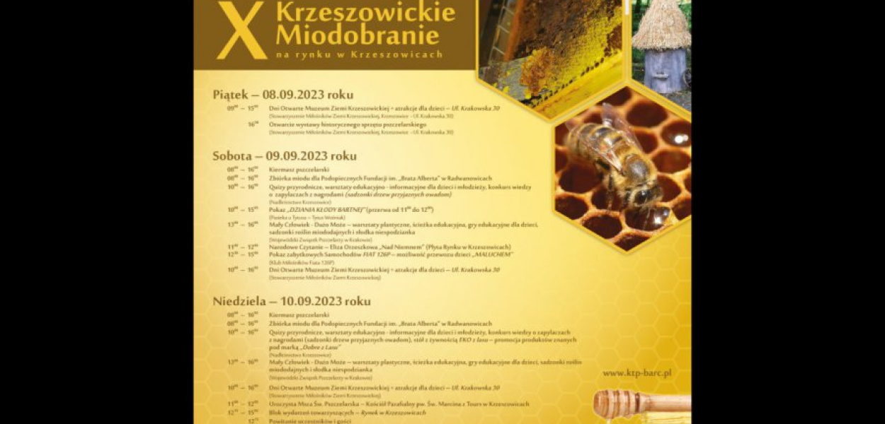 W najbliższy weekend w Krzeszowicach zaplanowano wielkie święto miodu i pszczoły