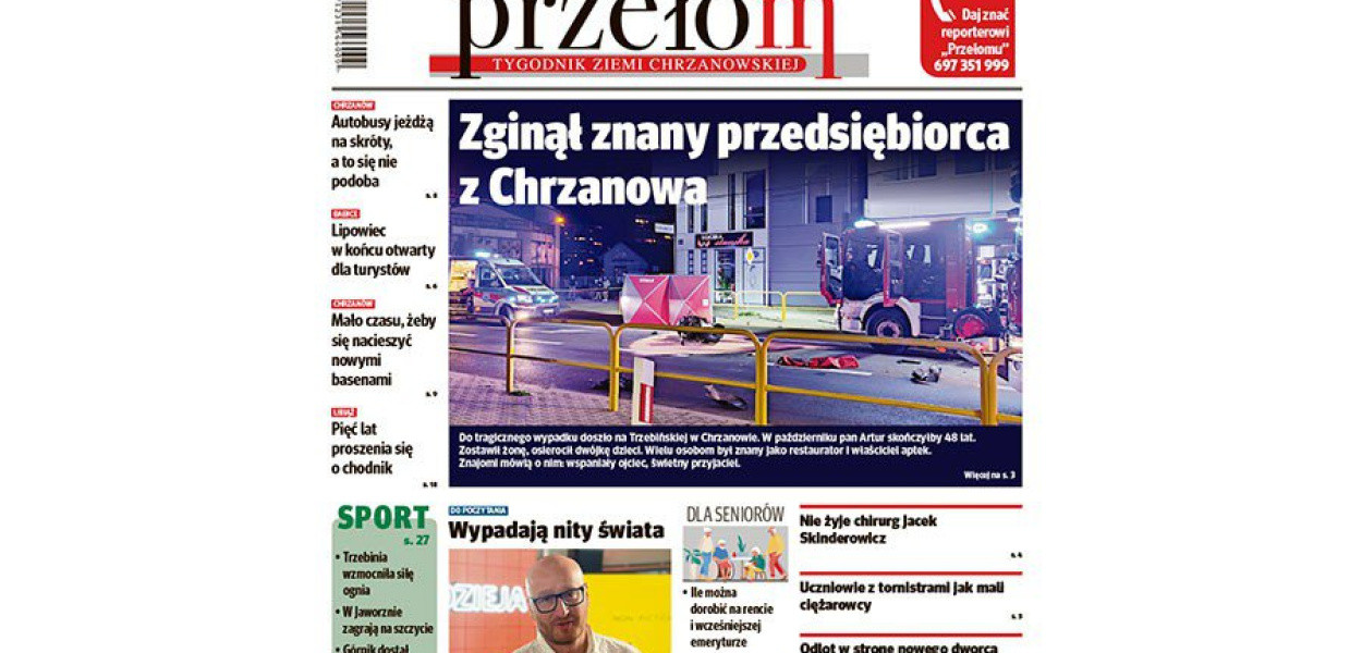Okałdka 36. numeru tygodnika &quot;Przełom&quot;