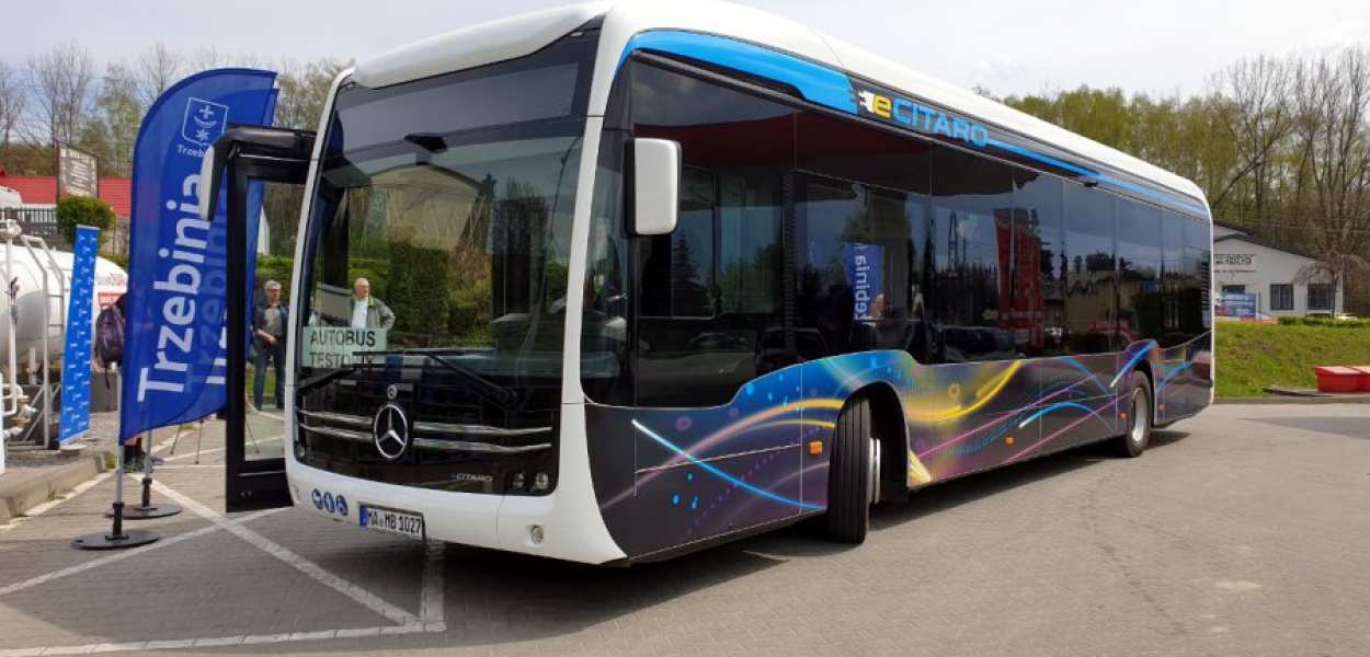 Autobus elektryczny Mercedes-Benz eCitaro był w tym roku testowany przez ZKKM. Fot. Ewa Solak