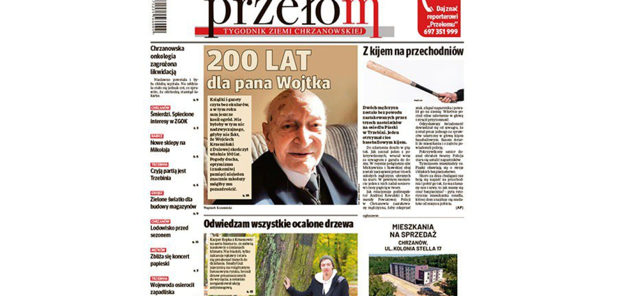 Okładka 44. numeru tygodnika &quot;Przełom&quot;