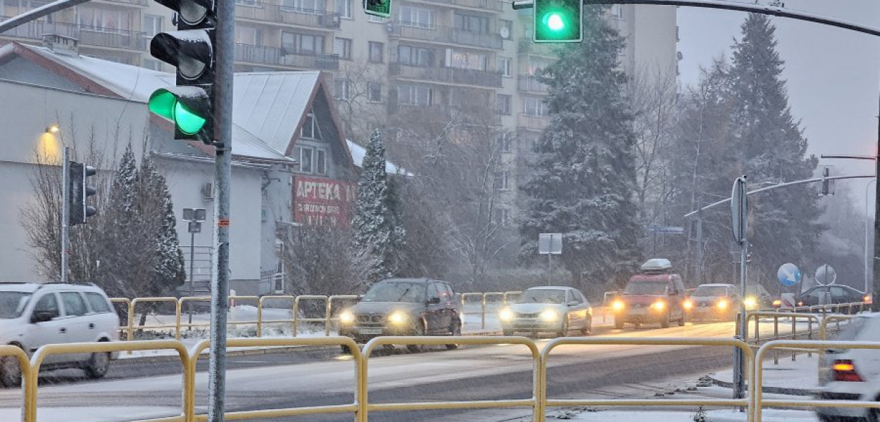 Zaśnieżona Trzebińska w Chrzanowie