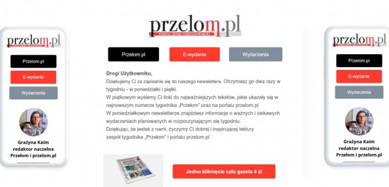 Jesteśmy gotowi do wysyłania Newslettera Przełomu do naszych wiernych Czytelników