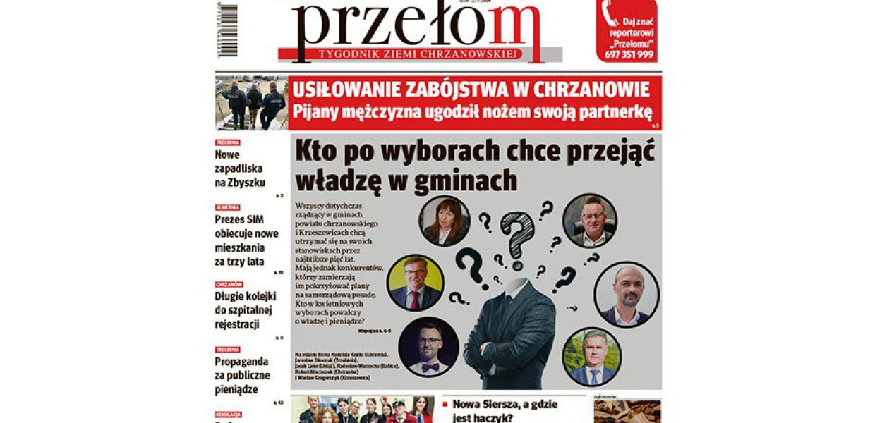 Okładka 5. w 2024 r. numeru tygodnika &quot;Przełom&quot;