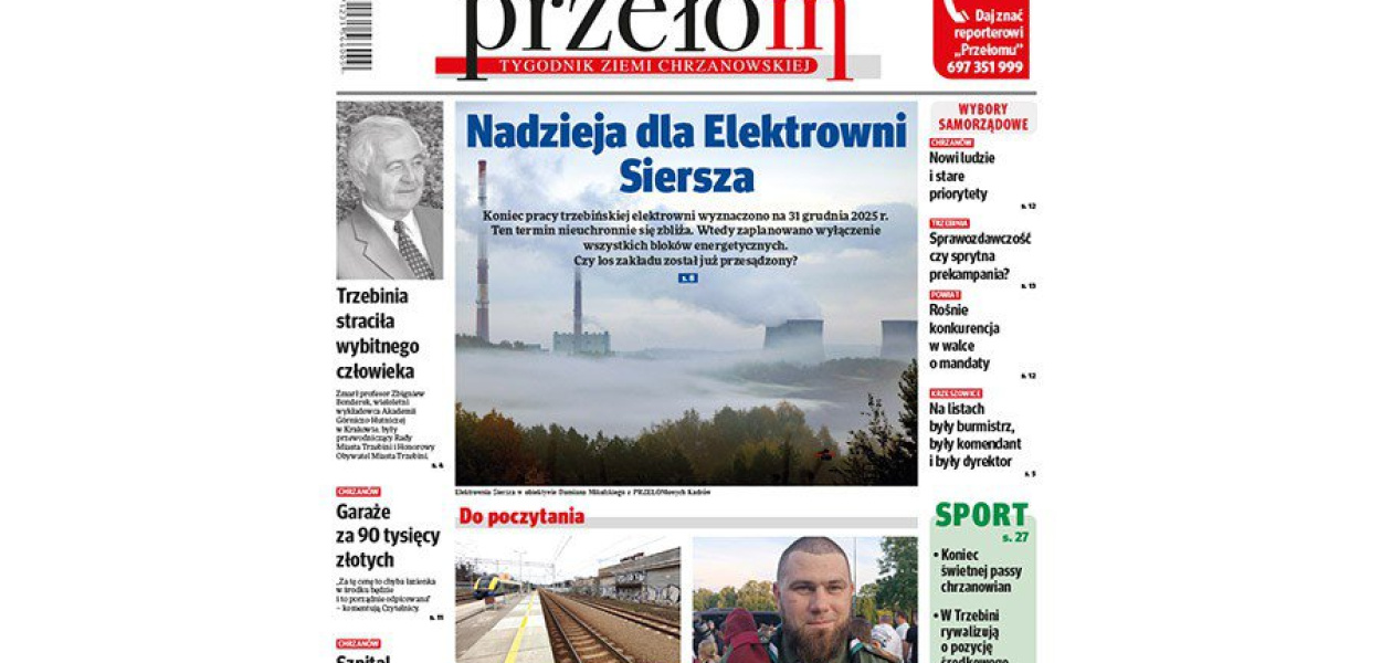 Okładka 9. numeru tygodnika &quot;Przełom&quot;