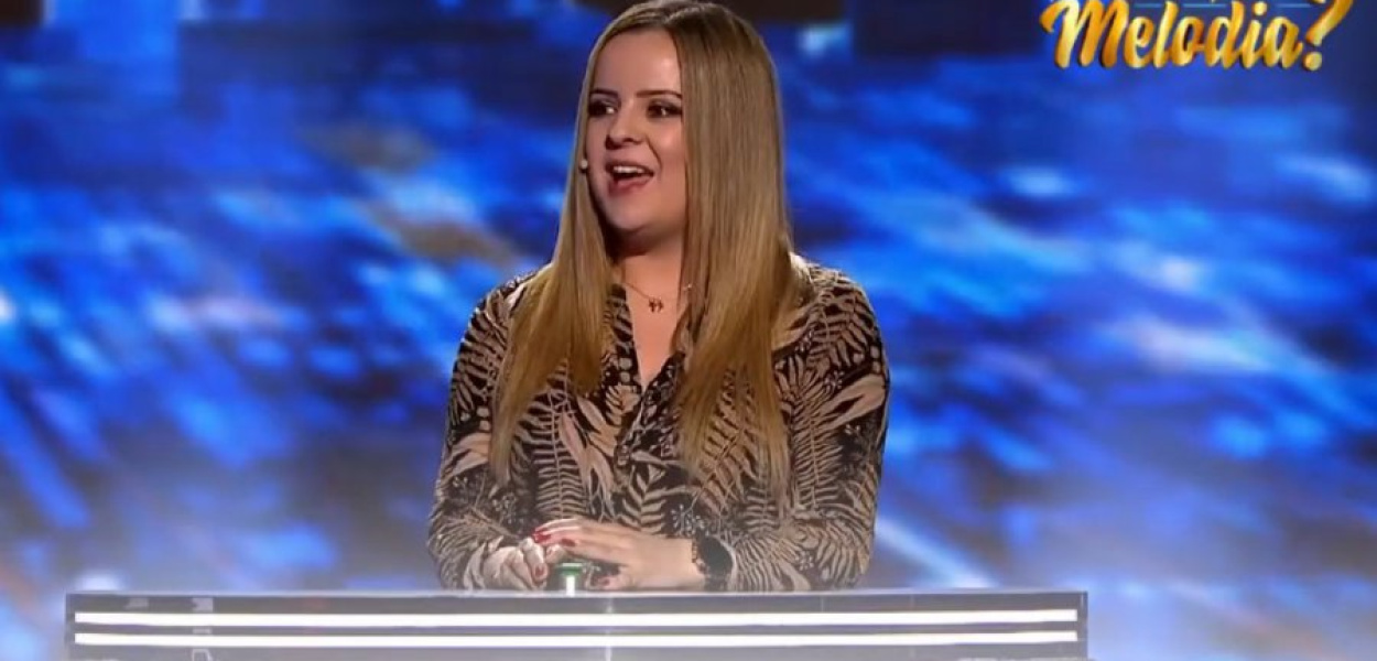 Izabela Banasik-Tomal podczas występu w programie &quot;Jaka to melodia&quot;. FOT. screen z programu