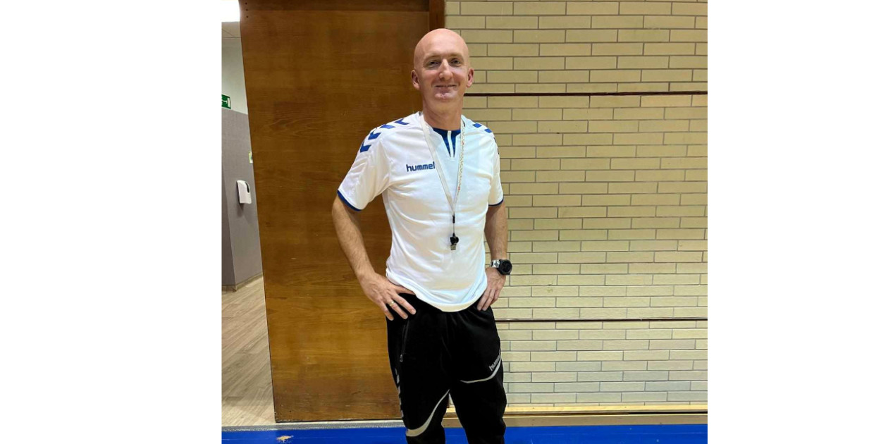 Trener Michał Boczek. Fot. Udostępnione przez MTS Chrzanów