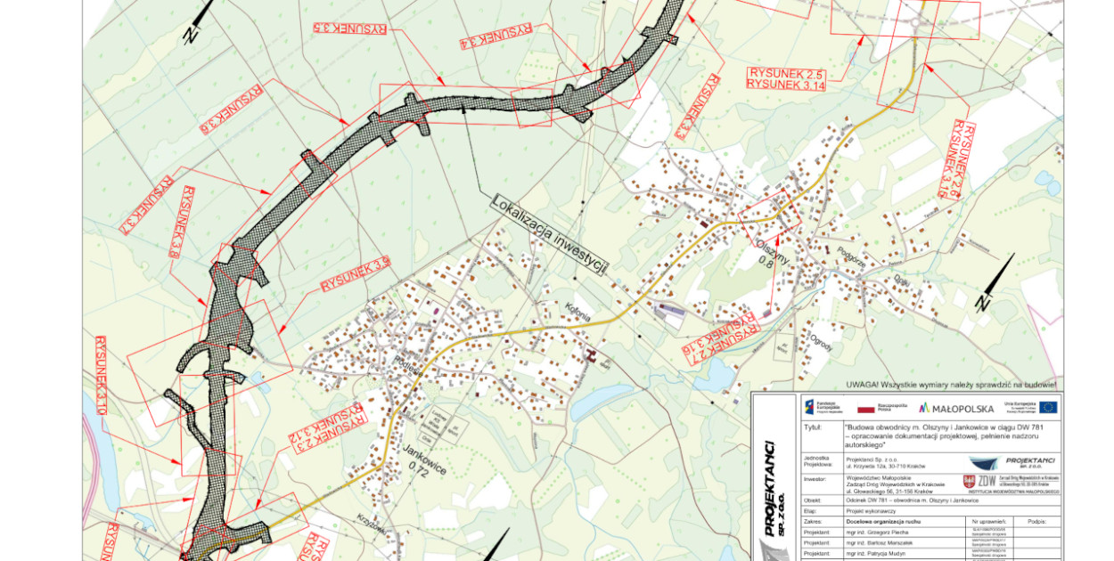 Tak ma wyglądać przebieg obwodnicy Jankowic i Olszyn UDOSTĘPNIONE PRZEZ RADOSŁAWA WARZECHĘ