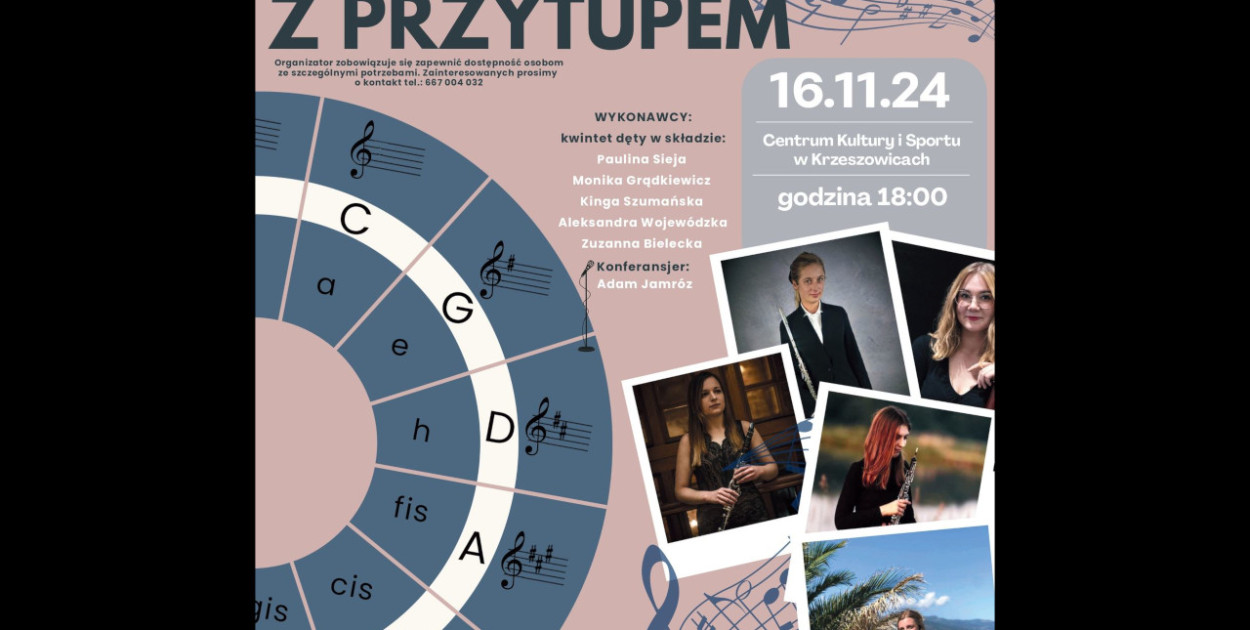 Centrum Kultury i Sportu w Krzeszowicach zaprasza na koncert