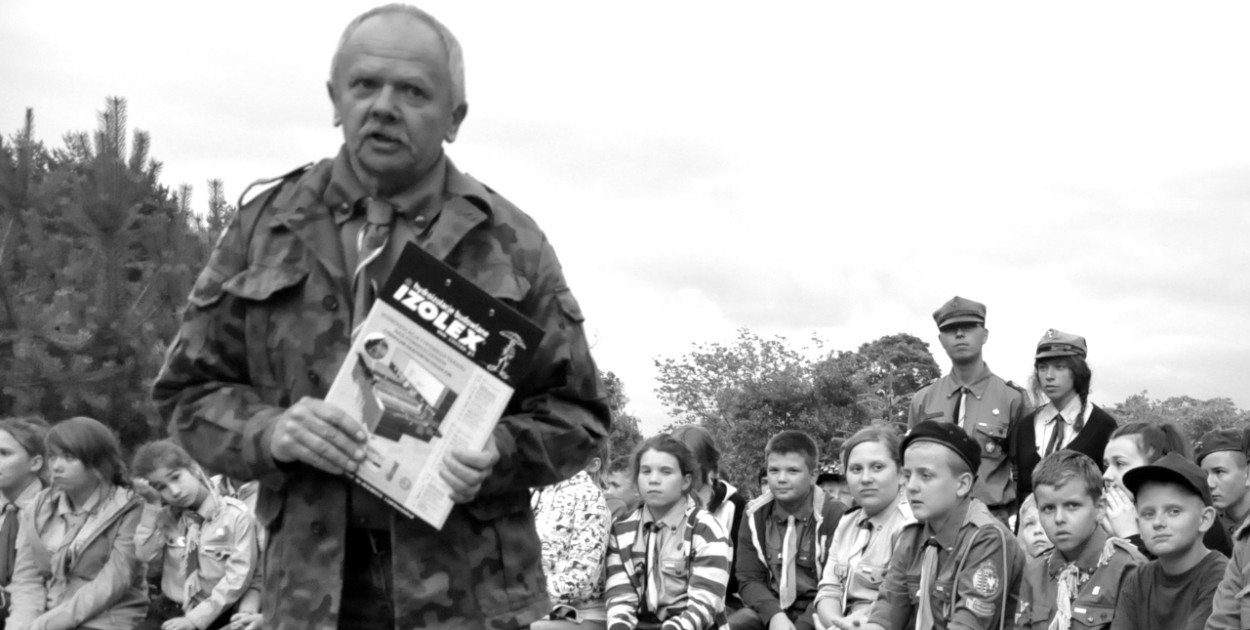 Marian Pałczyński podczas jednego z obozów w Szarym Dworze 