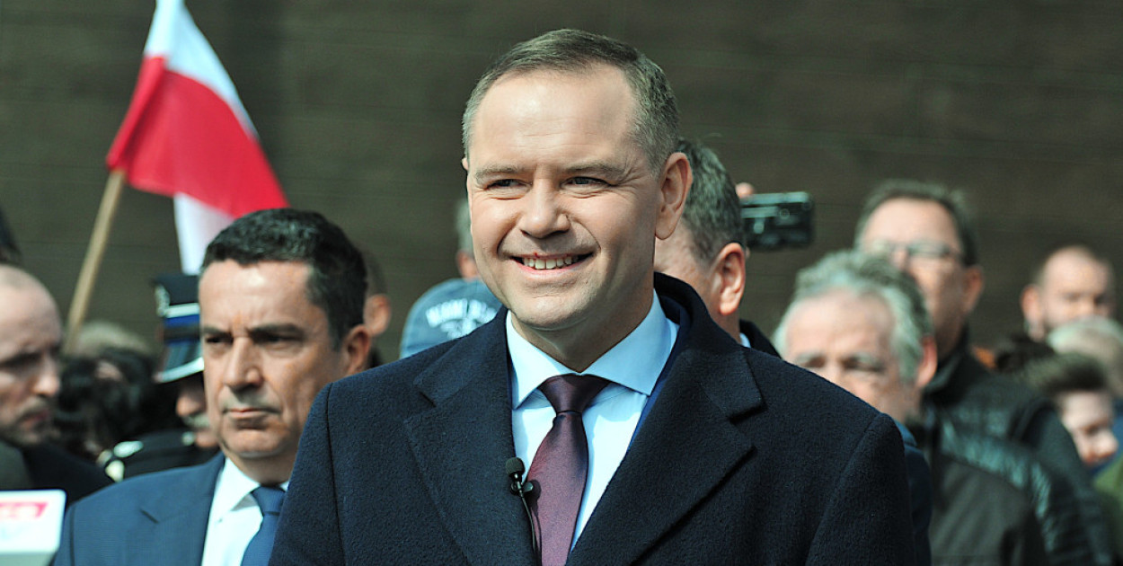 Karol Nawrocki podczas wizyty w Alwerni. Fot. Łukasz Dulowski