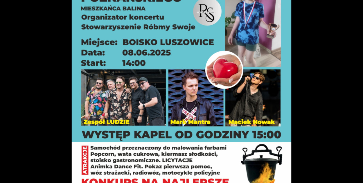 W niedzielę 8 czerwca na boisku w Luszowicach odbędzie się piknik charytatywny na rzecz chorego chłopca