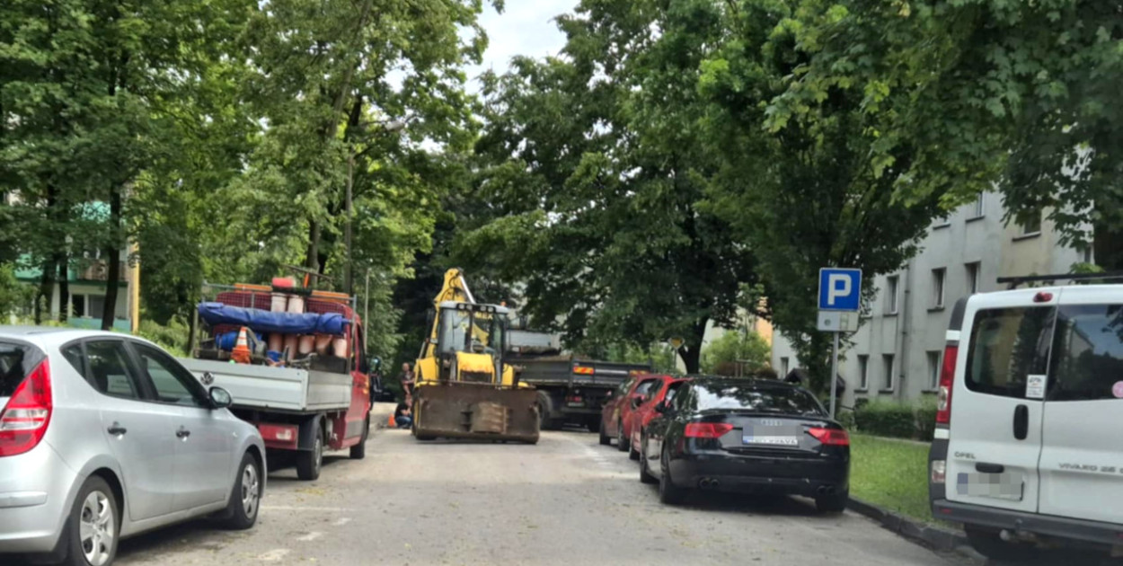 W piątek od rana zamknięta była ul. Broniewskiego w Chrzanowie