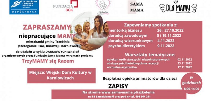 Bezpłatne warsztaty dla niepracujących mam z gminy Trzebinia