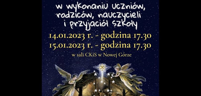 Zapraszają na jasełka. Wystąpią uczniowie, rodzice i nauczyciele