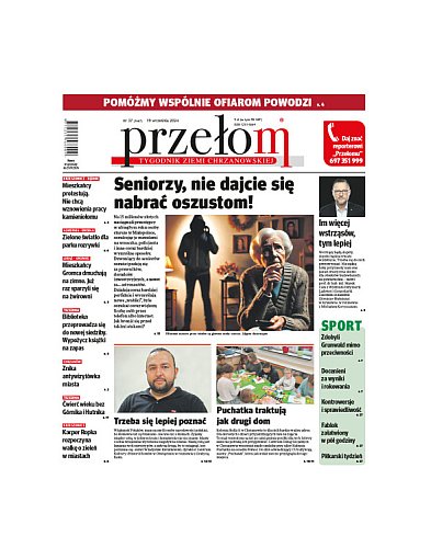 W czwartek nowy, 37. numer Tygodnika Ziemi Chrzanowskiej "Przełom"-51909