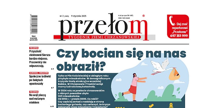 Ukazał się nowy, 2. w 2025 r. numer Tygodnika Ziemi Chrzanowskiej „Przełom” 