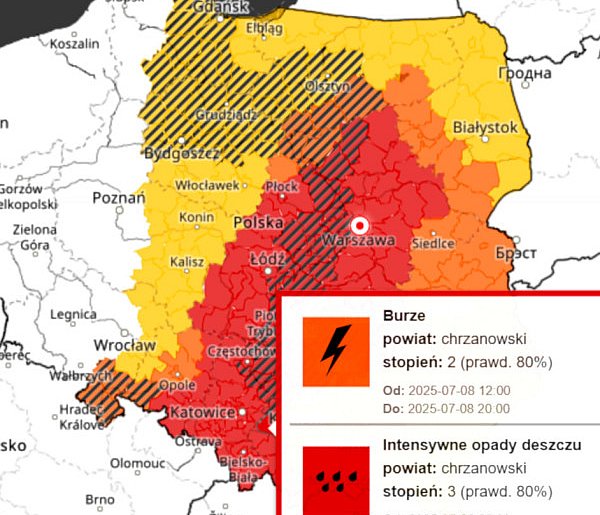 Służby ratownicze w gotowości. Alerty RCB  dla powiatu-60937