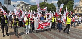 Związkowcy protestują w stolicy