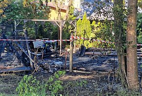 Pożar na ROD „Gaj” w Trzebini. Strażacy zastali rozwinięty ogień