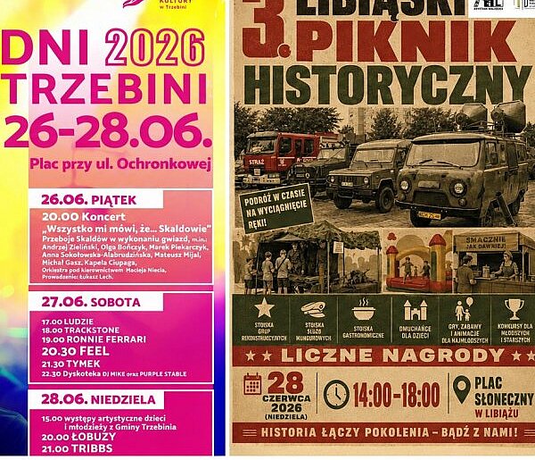 Senioralia w Alwerni, piknik historyczny w Libiążu i trzy dni koncertów w Trzebini