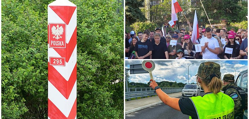 Konfederacja organizuje wiec w Chrzanowie. W tle imigranci