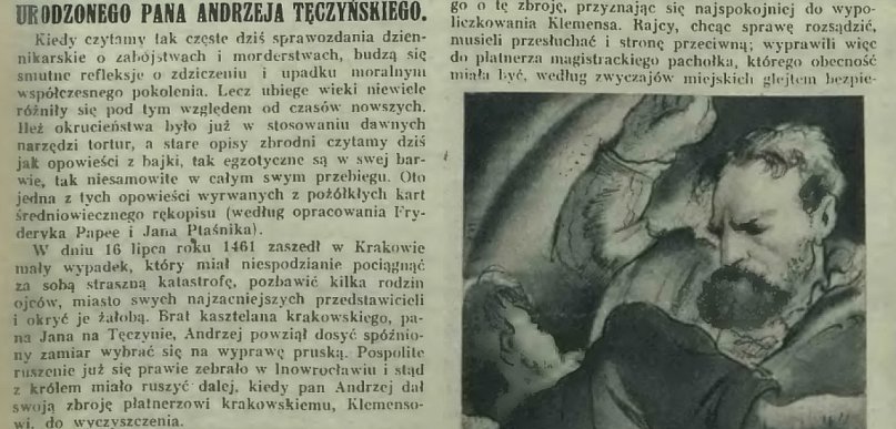 Historyczny mord na Andrzeju Tęczyńskim